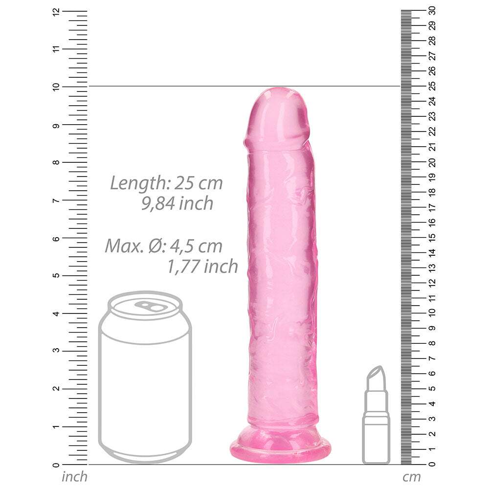 9 inch Dildo by Shots in Light Pink displayed for pegging Him or Her