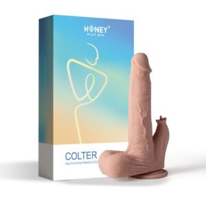 8.5 inch Dildo Honey Play Box Vanilla Ivory Beige Colter App Controlled Realistic Thrusting with Clit Licker