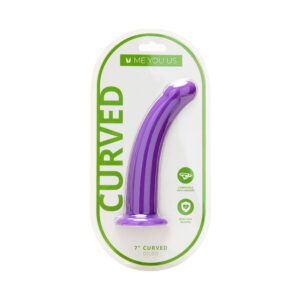 7 inch Dildo Me You Us Purple Curved Silicone