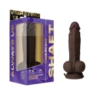 7.5 inch Dildo by Shaft in Brown Chocolate Cocoa shown for use by Her or Him