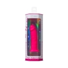 6 inch Dildo by Doc Johnson in Hot Pink Magenta Fuchsia shown for use by Her or Him