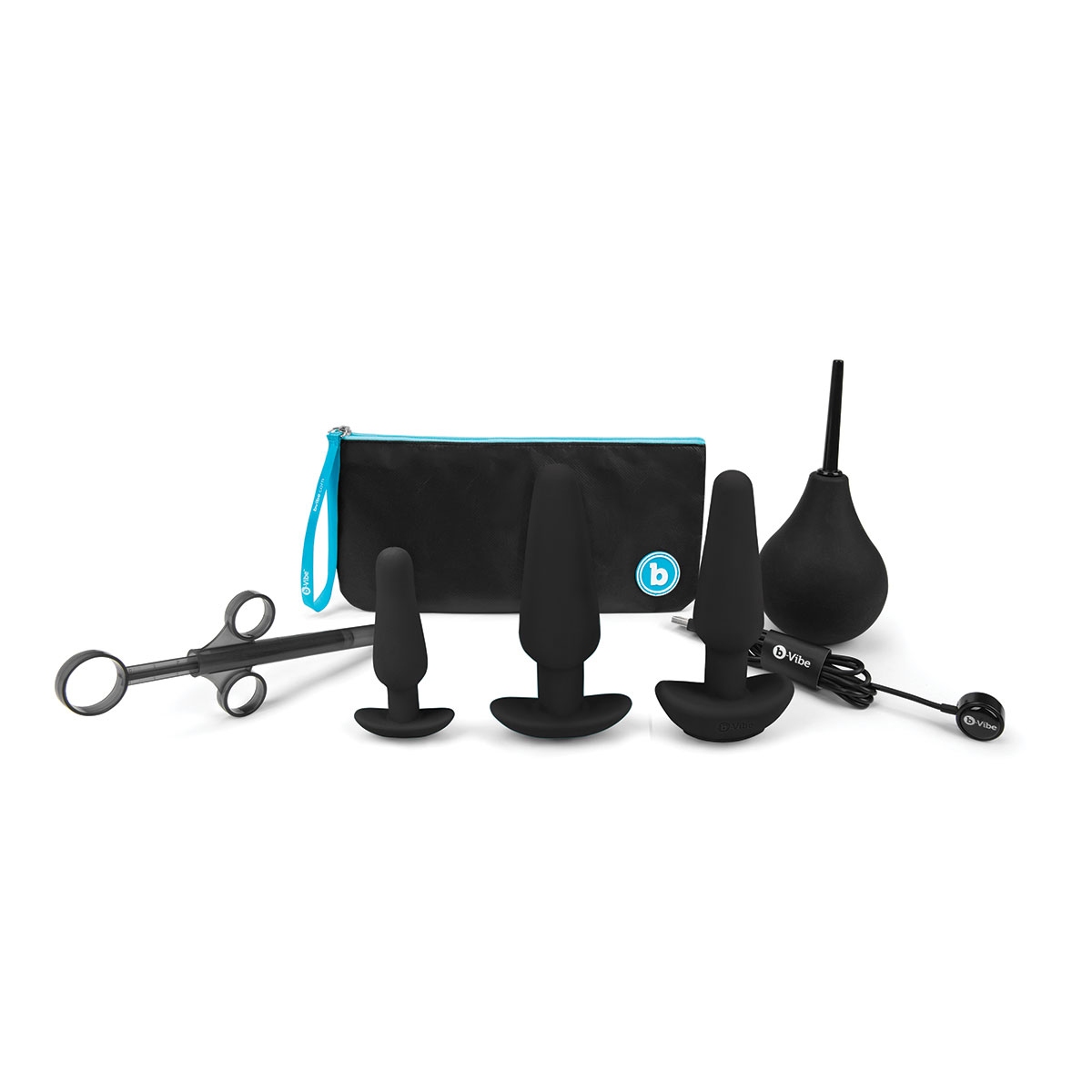 Product image of the Black B-Vibe vibrator on clean background