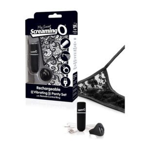 Black Panties My Secret Charged Remote Control Panty Vibe Black  by Screaming O