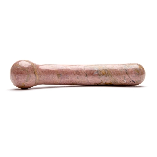 Buy Chakrubs Anahata Curve Rhodonite Wand kegel exercise device for pelvic floor muscle strengthening.