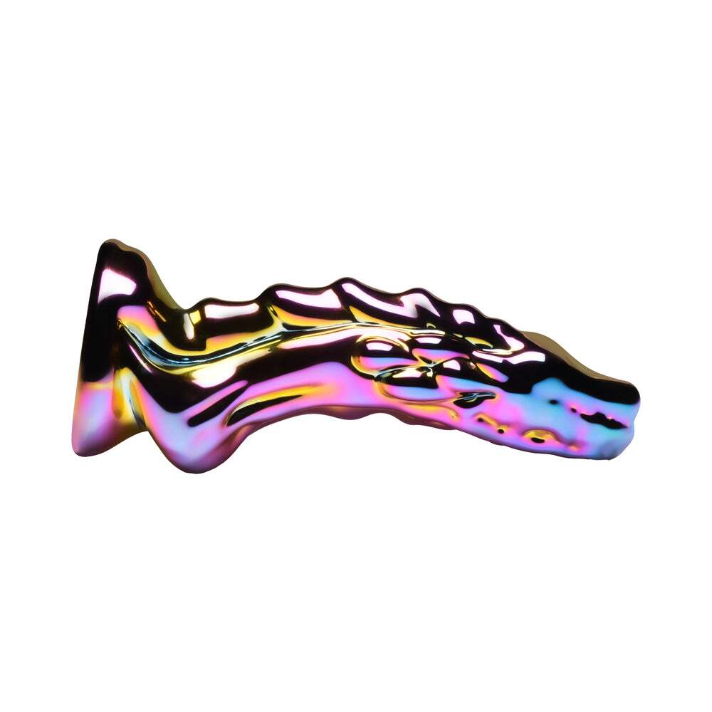 Dildo by XR Brands in Multi-Color displayed for pegging Him or Her
