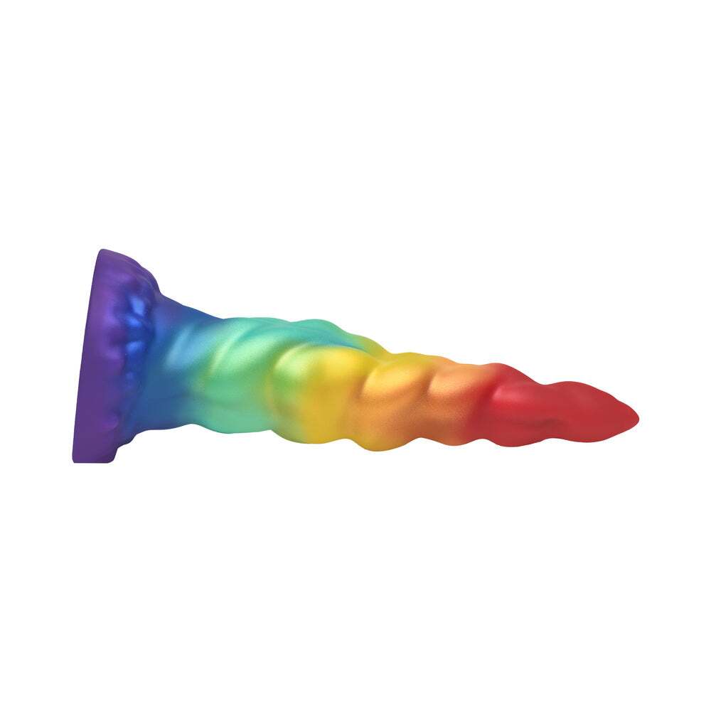 Dildo by XR Brands in Rainbow shown for pegging Her or Him