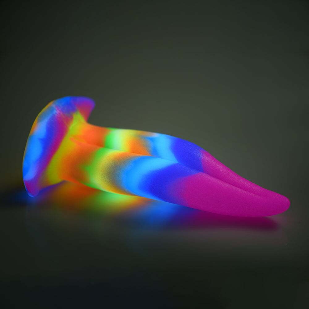 Dildo from XR Brands in Rainbow pictured for anal pleasure for Her or Him