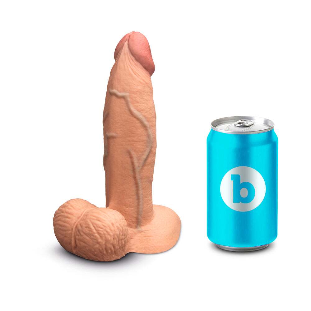 Dildo from b-Vibe in Tan Light Brown Mocha pictured for anal pleasure for Her or Him