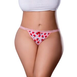 Hot Pink Magenta Fuchsia Panties Sweet Treats Split Back & Crotchless Panty with Lube Q by Magic Silk