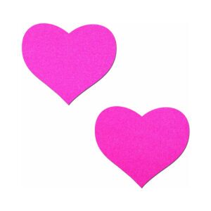Sexy Nipple Covers  Neon Pink Day Glow Lycra Heart