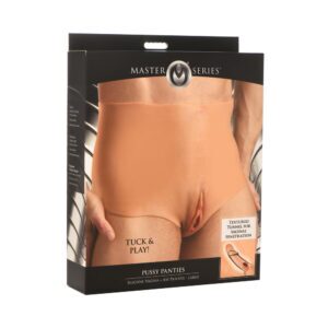 Tan Light Brown Mocha Panties Master Series Pussy Panties Silicone Vagina + Ass Panties L by XR Brands
