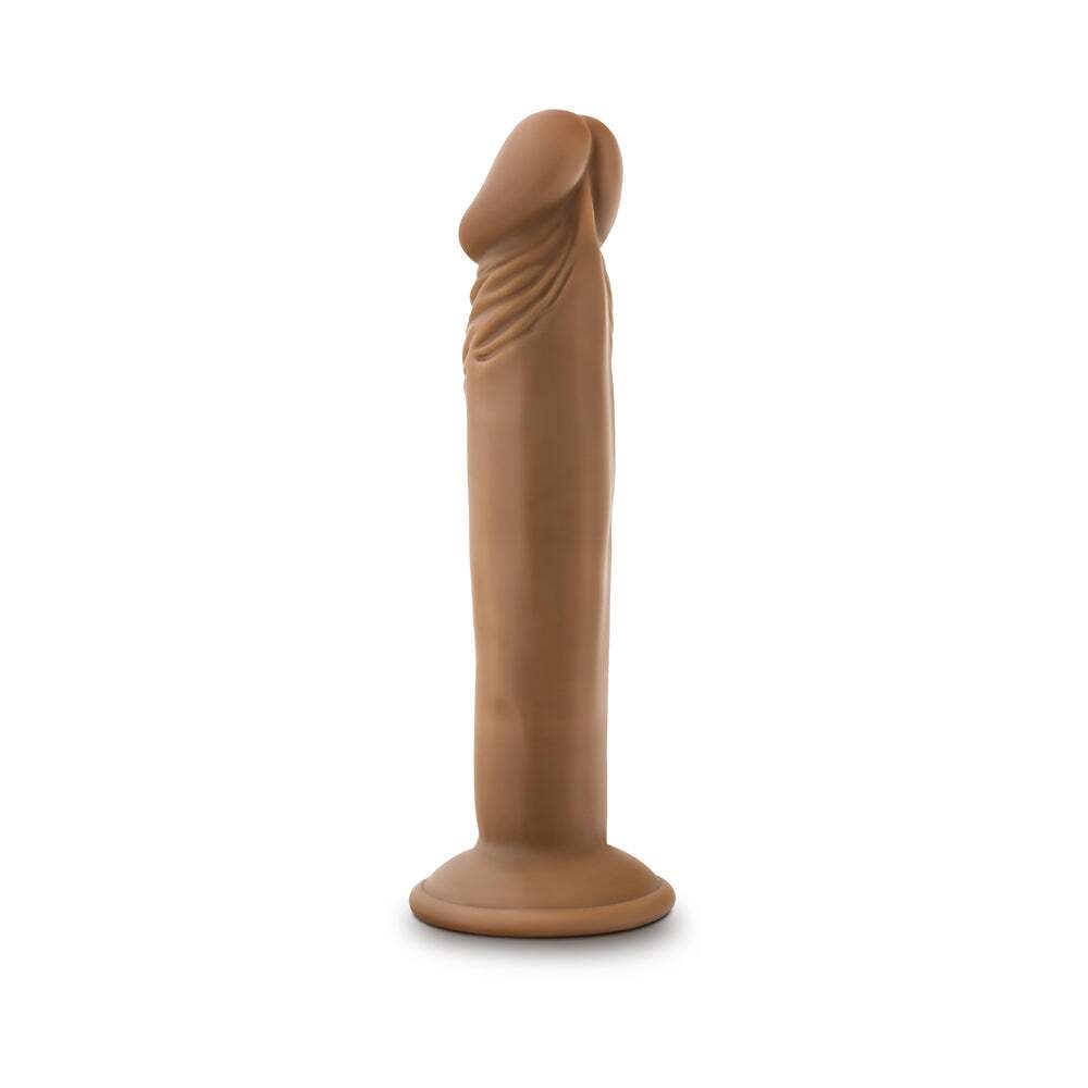 6.5 inch Dildo from Blush in Tan Light Brown Mocha designed for anal sex with Her or Him