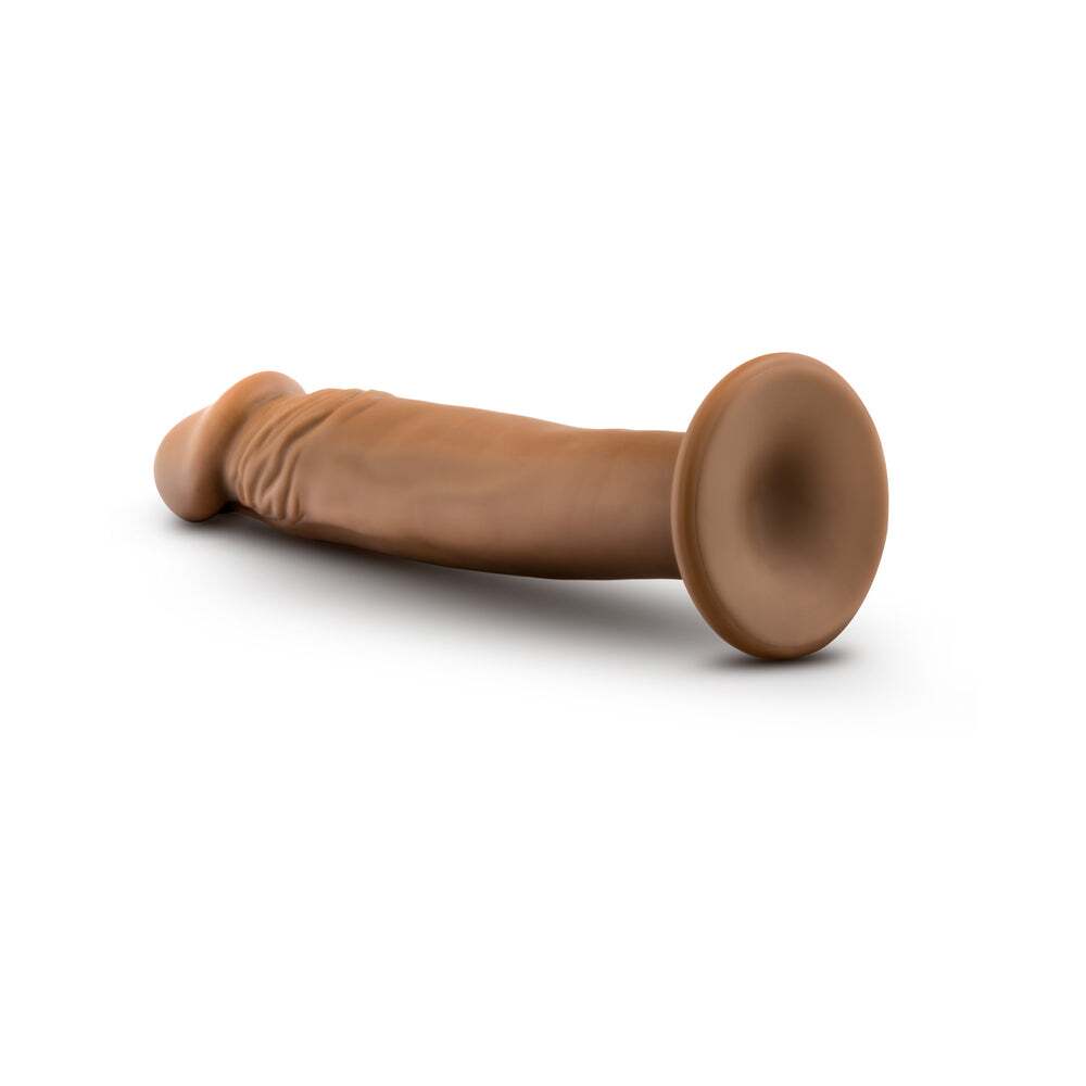 6.5 inch Dildo by Blush in Tan Light Brown Mocha shown for pegging Her or Him