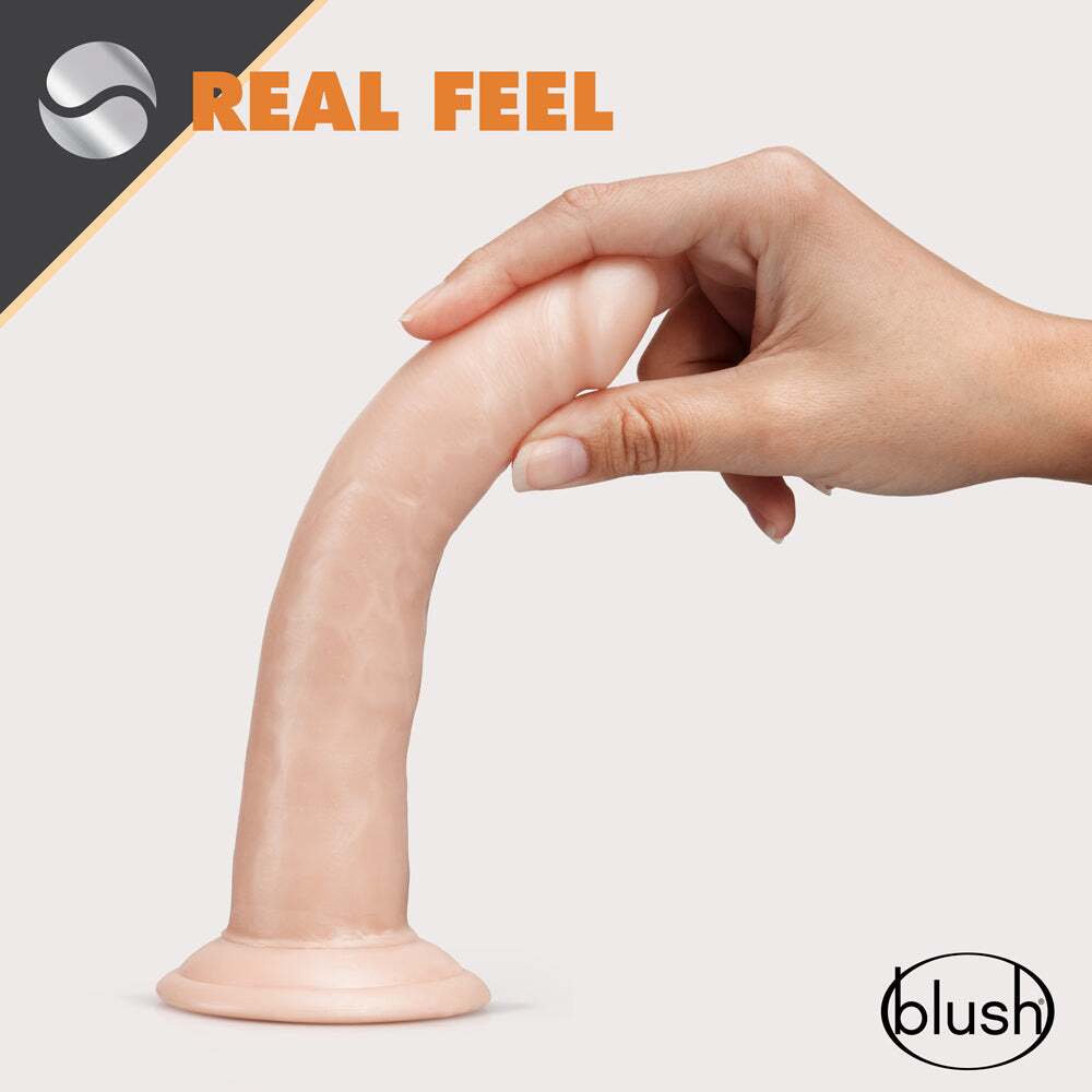 7.5 inch Dildo from Blush in Vanilla Ivory Beige pictured for anal pleasure for Her or Him
