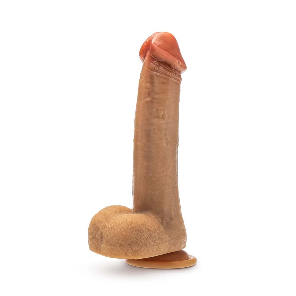 8.5 inch Dildo from Blush in Tan Light Brown Mocha designed for anal sex with Her or Him