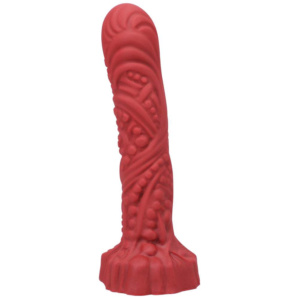 Dildo by Tantus in Red shown for use by Her or Him