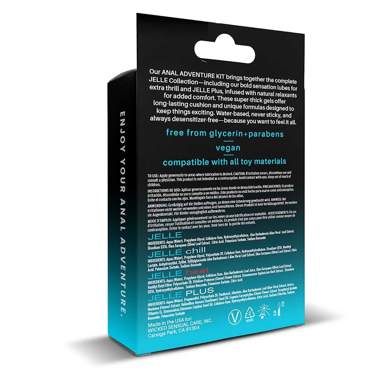 Close-up of  Water Based Lube by Wicked with gentle, toy-safe texture