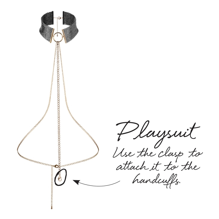Bijoux Indiscrets Desir Metallique Collar - Black sexy jewelry made by Bijoux Indiscrets for her.
