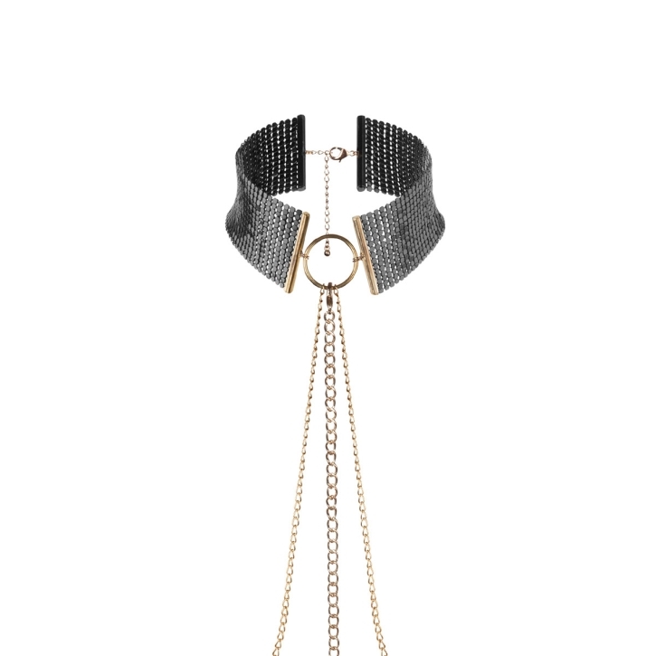 Bijoux Indiscrets Desir Metallique Collar - Black sexy jewelry made by Bijoux Indiscrets for her.