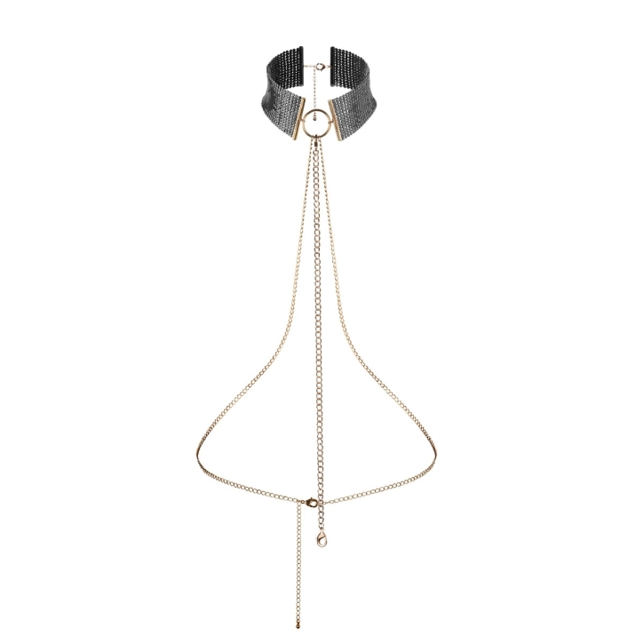Bijoux Indiscrets Desir Metallique Collar - Black sexy jewelry made by Bijoux Indiscrets for her.
