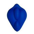 Midnight Blue Banana Pants vibrator BumpHer by shown in hand for scale