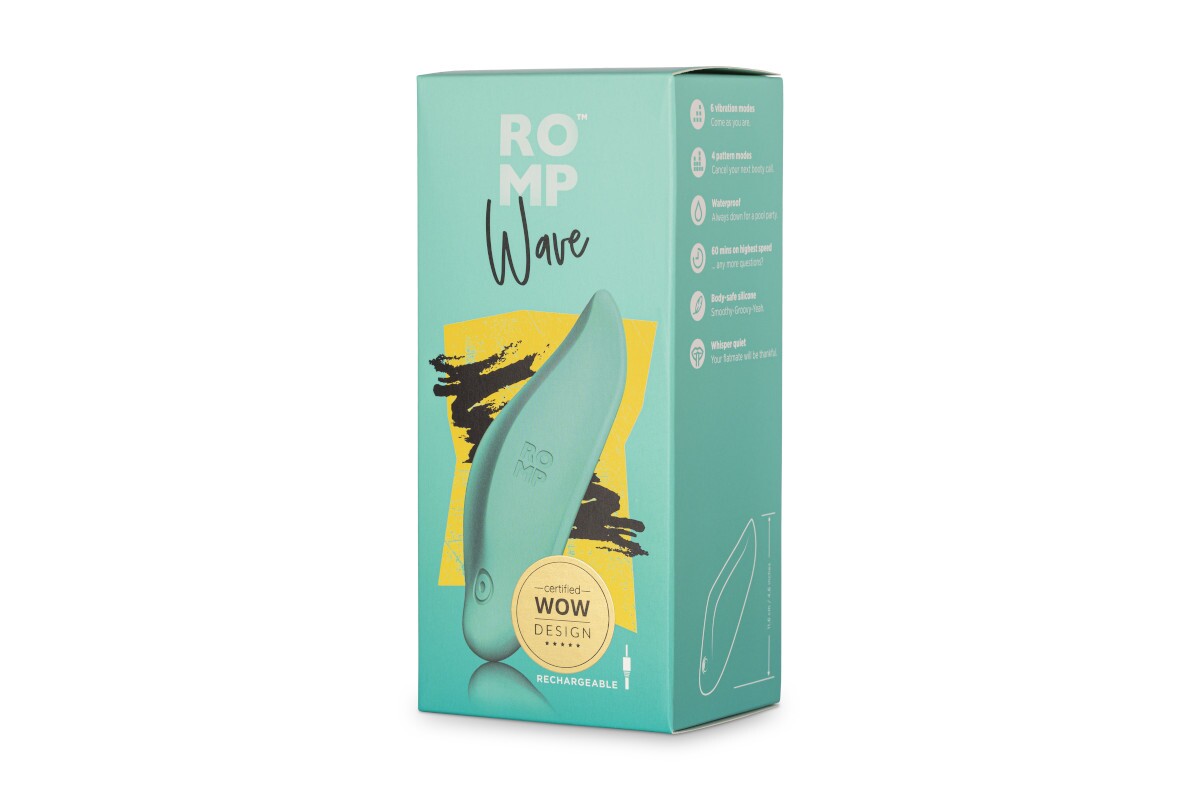 Close-up of the  ROMP vibrator for texture detail