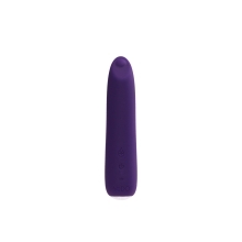 Purple VeDO vibrator Boom Ultra shown in hand for scale