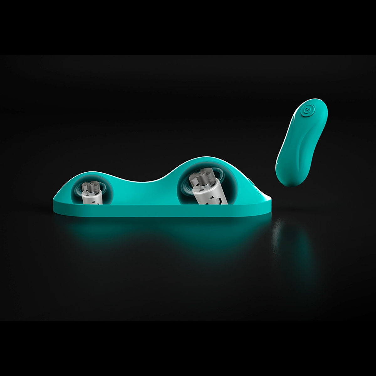 Angled view of the  VibePad vibrator designed for intimate use
