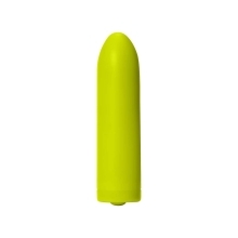 Dame Products vibrator Zee by Dame Citrus shown in hand for scale