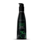 Bottle of 4 oz Flavored Lube Wicked Sensual Care showing sweet, kissable formula