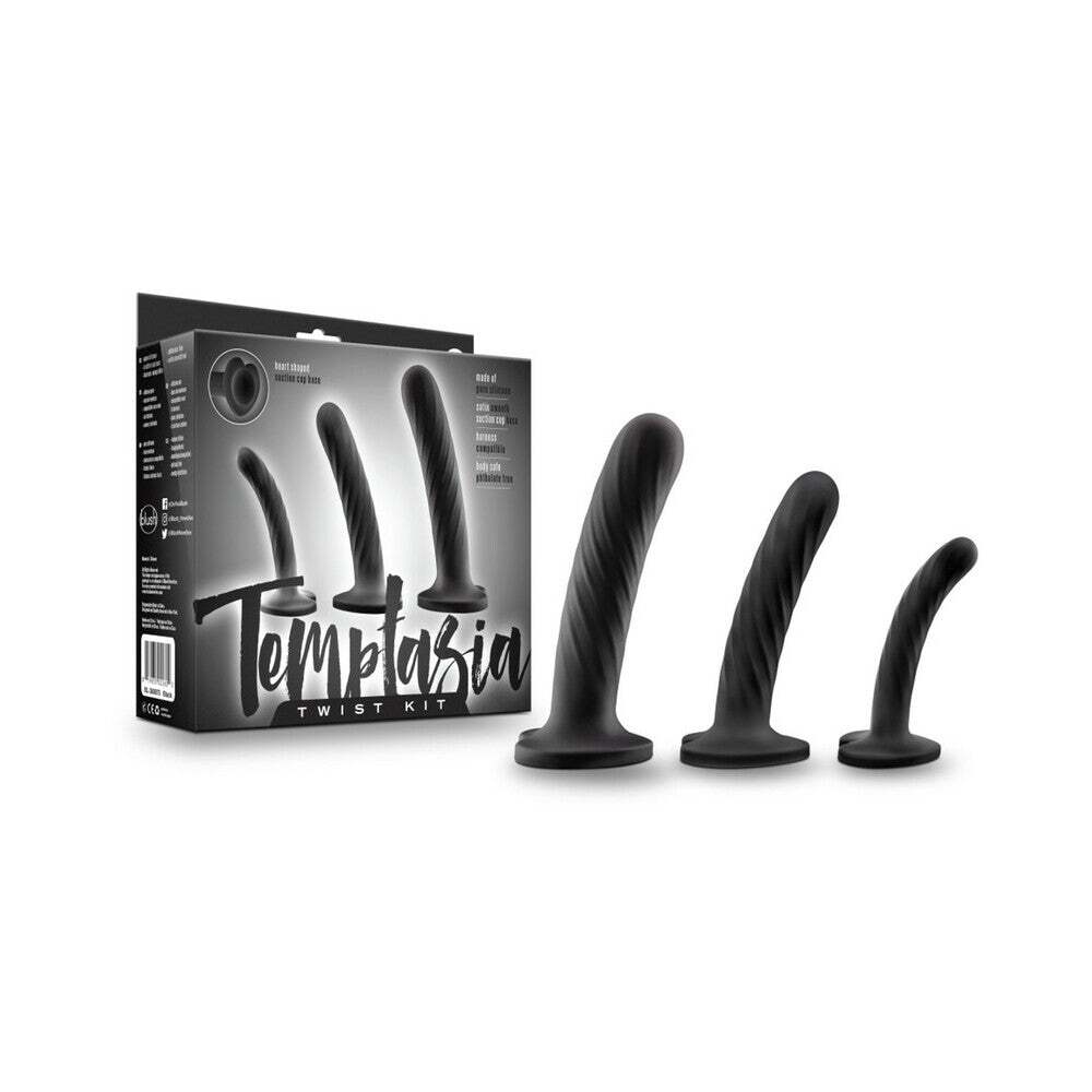 Dildo by Blush in Black shown for use by Her or Him