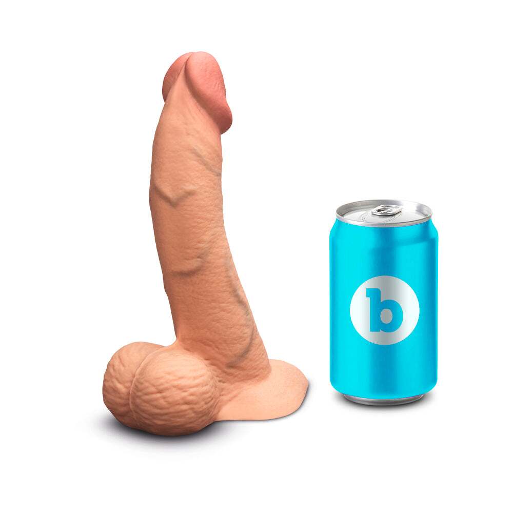 8 inch Dildo from b-Vibe in Tan Light Brown Mocha pictured for anal pleasure for Her or Him