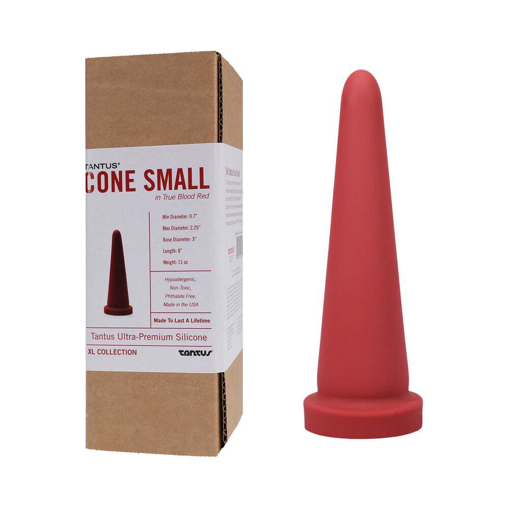 Dildo by Tantus in Red shown for use by Her or Him