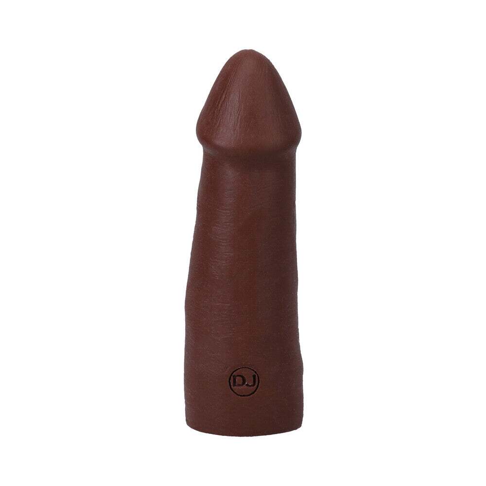 5 inch Dildo by Doc Johnson in Brown Chocolate Cocoa shown for pegging Her or Him