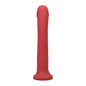 Dildo by Tantus in Red shown for use by Her or Him