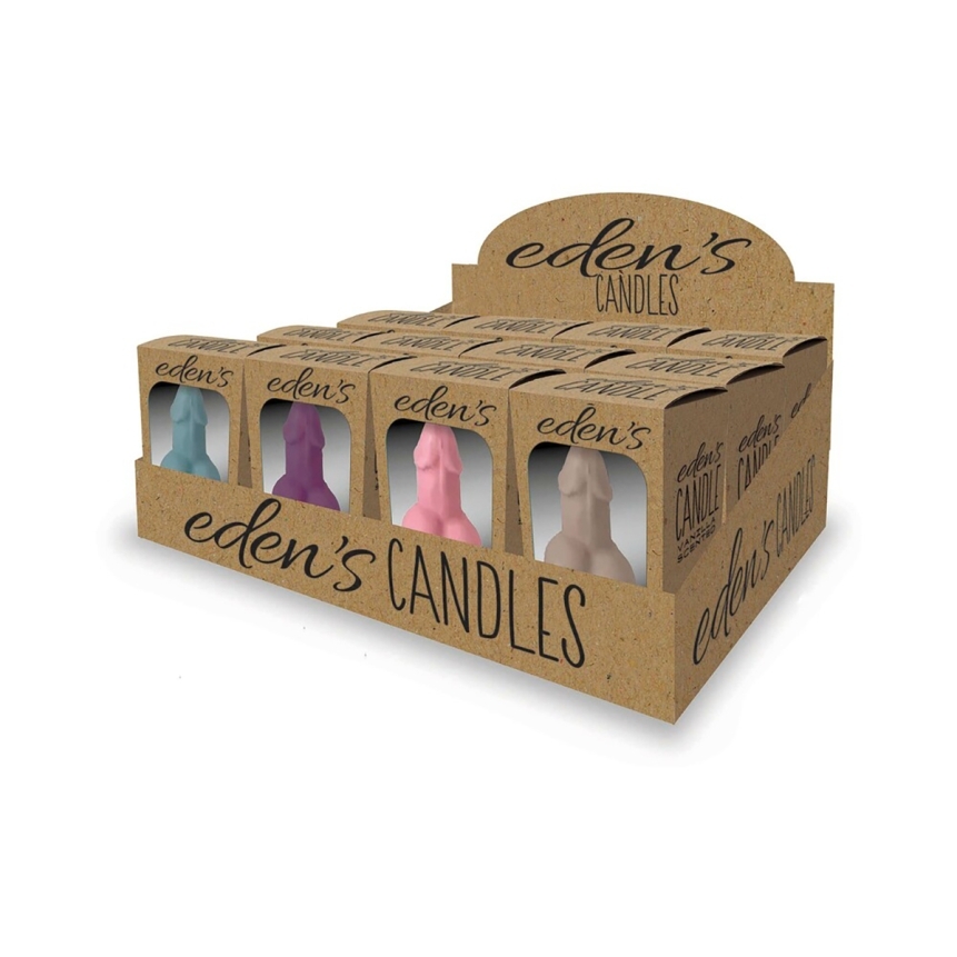 Buy  eden's penis candles 12 piece display book for her.
