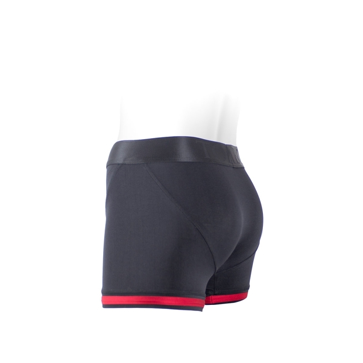 The 3X Tomboii Black Red Nylon design showcases premium construction that supports confident movement and smooth compatibility