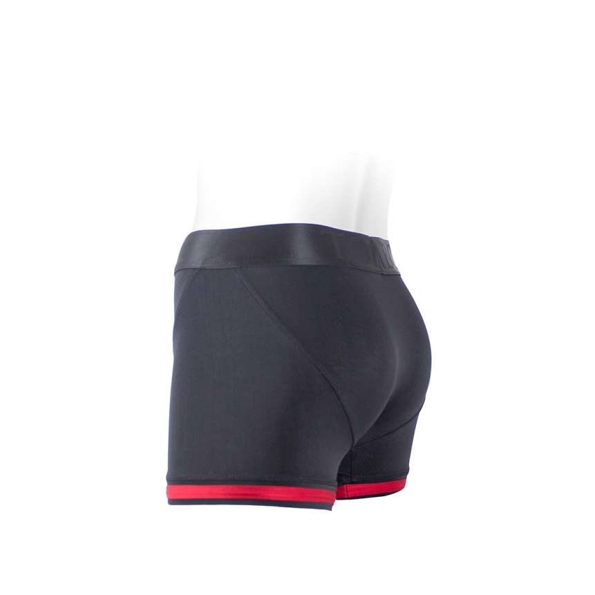 The medium tomboii black red nylon design showcases premium construction that supports confident movement and smooth compatibility