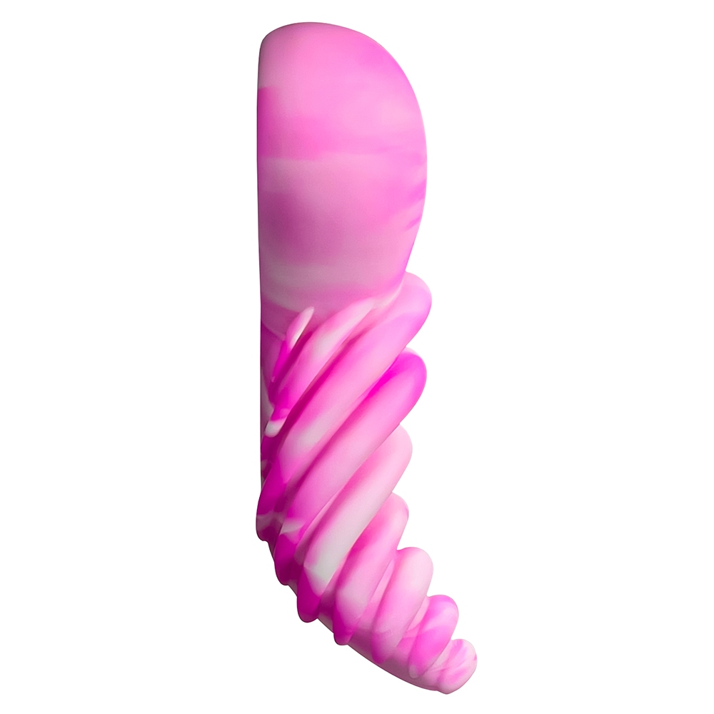 Close-up of the Pink Banana Pants vibrator for texture detail