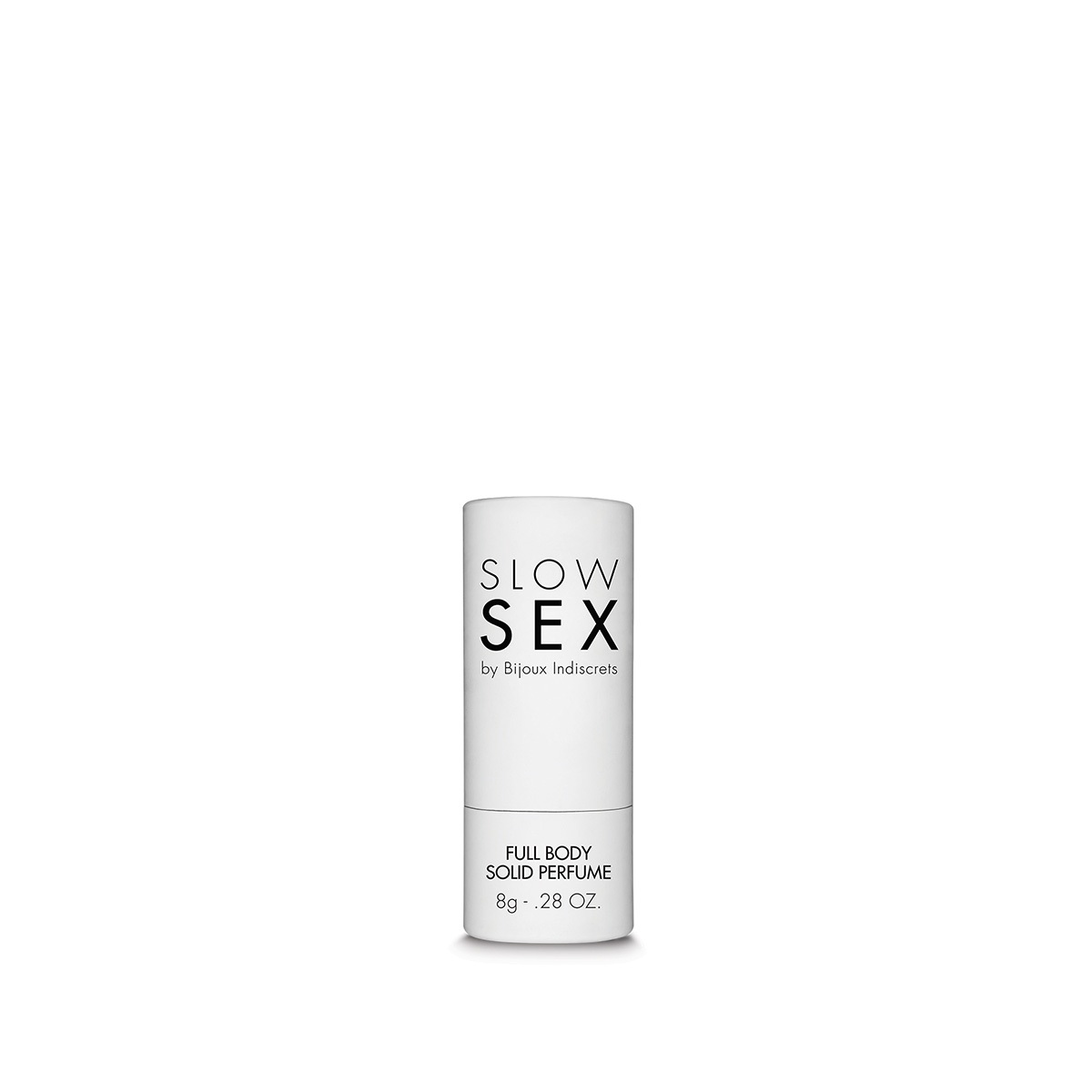 Bijoux Indiscrets vibrator Slow Sex Full Body Solid Perfume shown in hand for scale