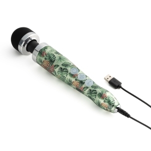 Doxy vibrator Die Cast 3R Pineapple shown in hand for scale