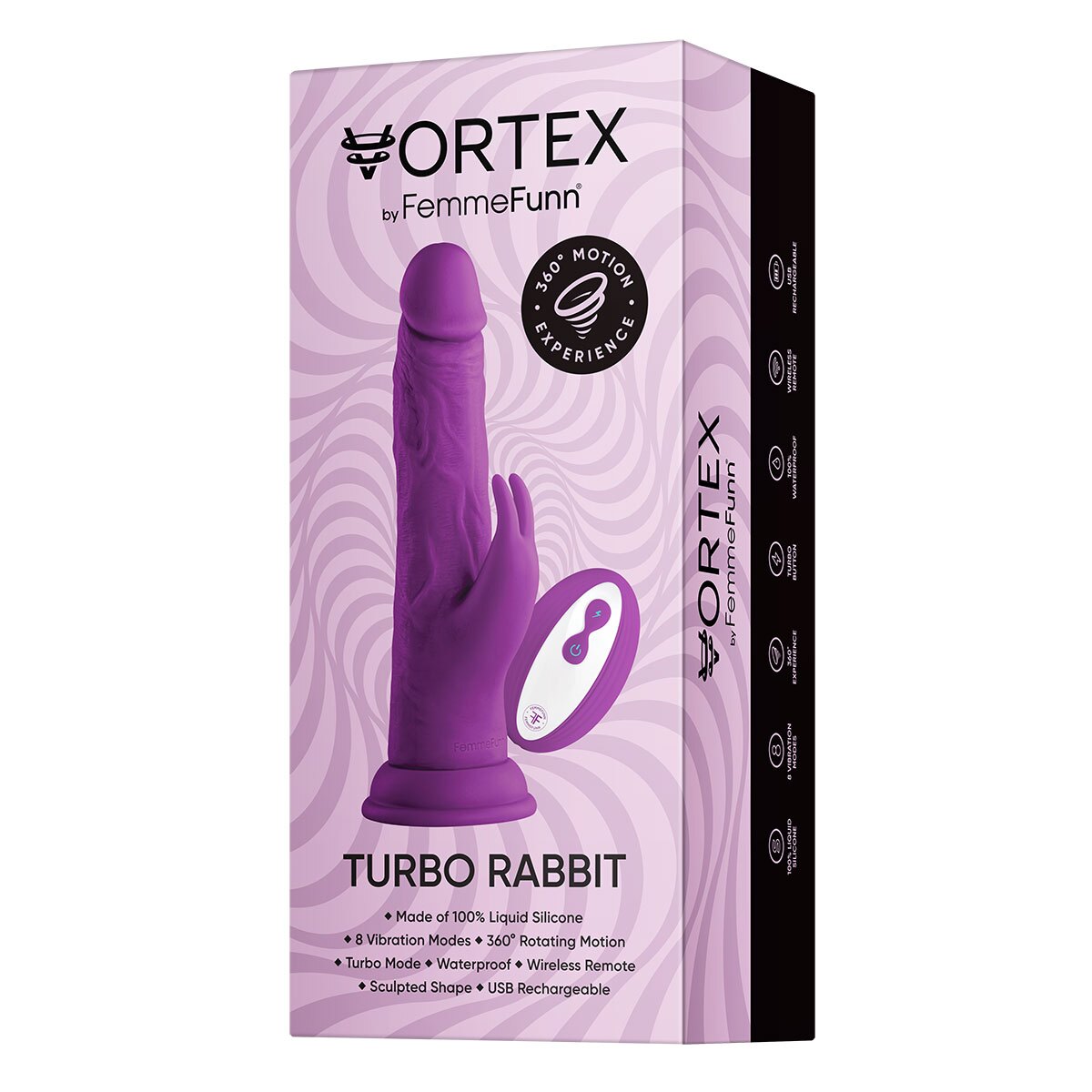 Angled view of the Purple Femme Funn vibrator designed for intimate use
