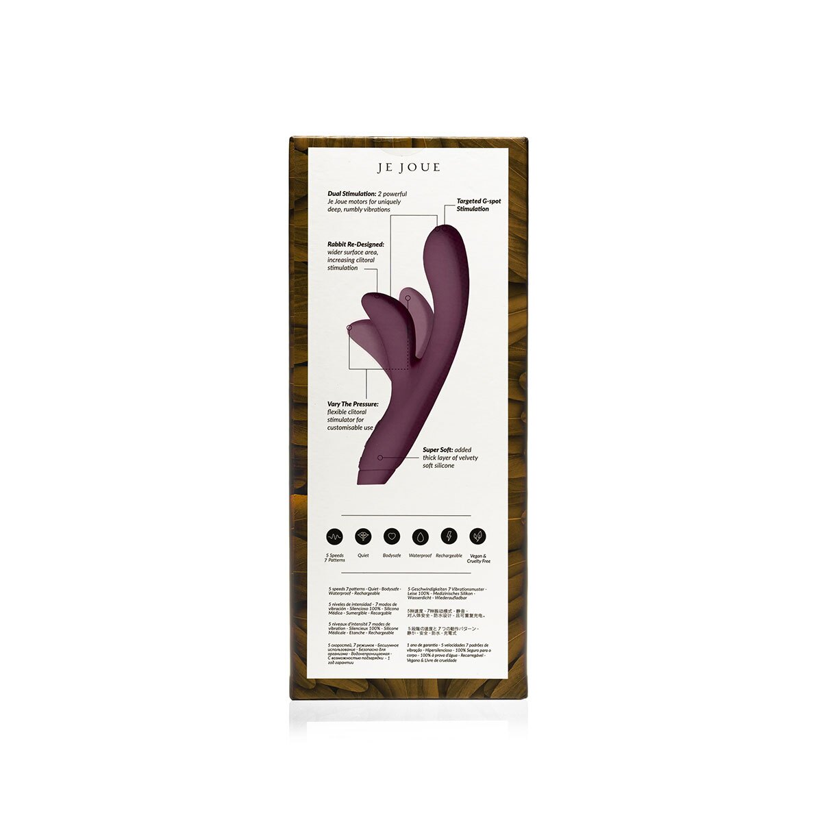 Close-up of the Purple Je Joue vibrator for texture detail
