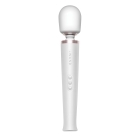 White Le Wand vibrator Pearl shown in hand for scale