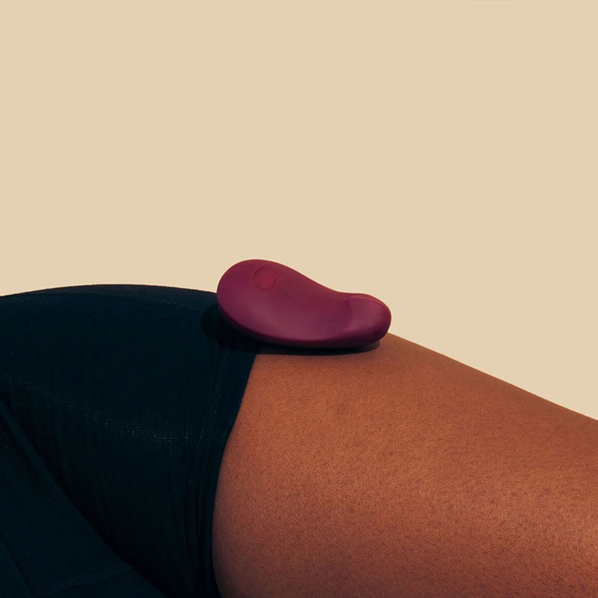 Close-up of the  Dame Products vibrator for texture detail