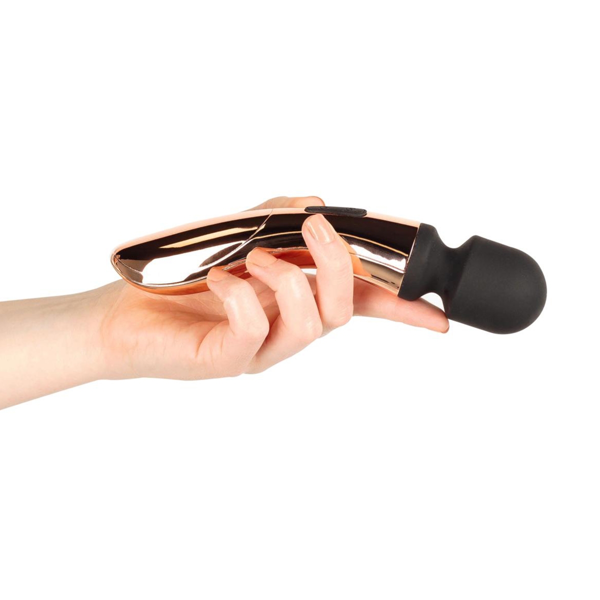 Close-up of the Gold Rosy Gold vibrator for texture detail
