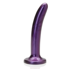 Midnight Tantus vibrator Leisure shown in hand for scale