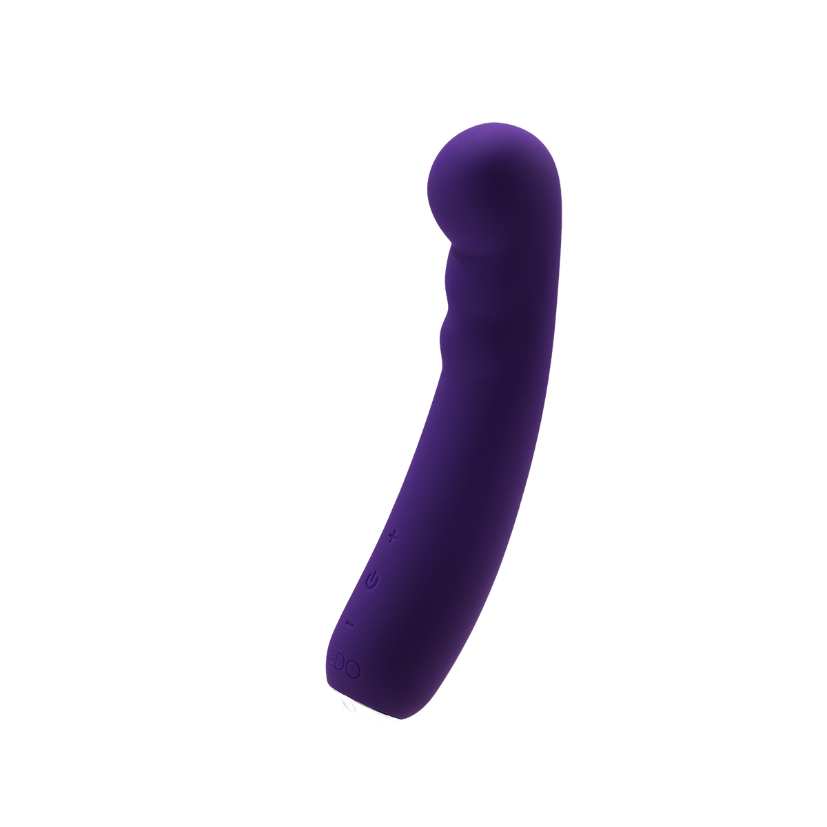 Purple VeDO vibrator Midori G-Spot shown in hand for scale