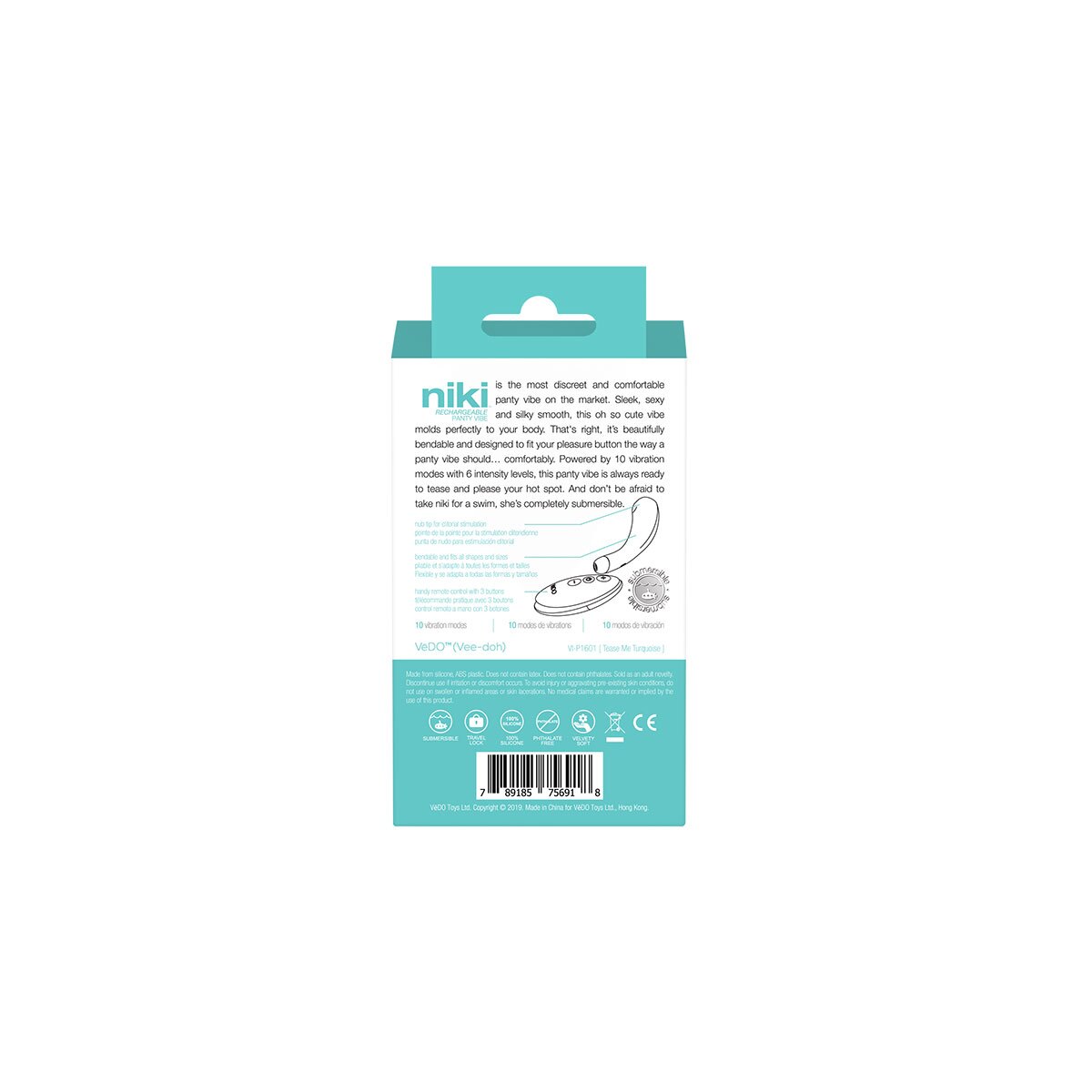 Product image of the Turquoise VeDO vibrator on clean background
