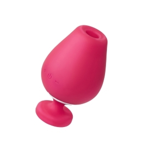 Pink VeDO vibrator Vino Sonic shown in hand for scale